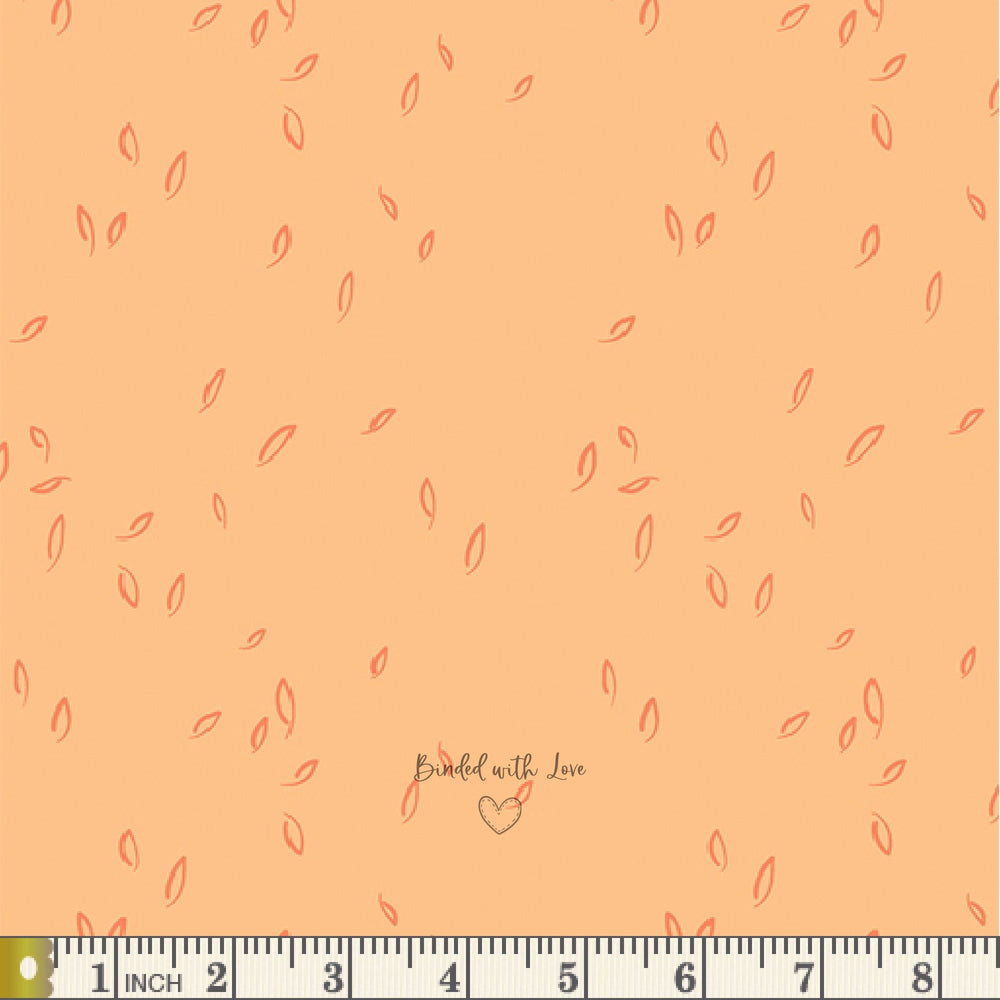 Dancing Leaves Apricot HZW62306 | Hazelwood by AGF Studio | Art Gallery Fabrics | Continuous Yardage | End of Bolt | Destash
