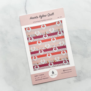 Hearts Aglow Quilt by Abby Maed | Paper Pattern | Modern Quilt Pattern | Confident Beginner