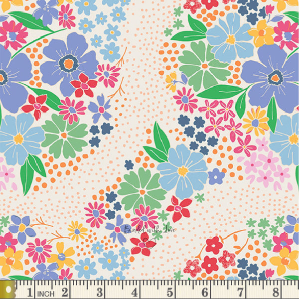 Garden Path Light DSY24400 | Daisy by Maureen Cracknell | Art Gallery Fabrics | Quilting Fabric | Continuous Yardage | End of Bolt | Destash
