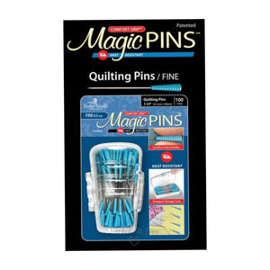 Magic Pins Quilting Fine with Comfort Grip | 100 Pins in Designer Storage Case | 1 3/4 inch long | Taylor Seville Originals
