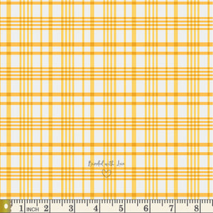 Happy Plaid Sun PLD700 | Storytellers Plaids by Maureen Cracknell | Art Gallery Fabrics | Quilting Fabric | Yardage | End of Bolt | Destash