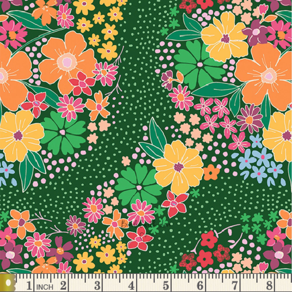 Garden Path Deep DSY24415 | Daisy by Maureen Cracknell | Art Gallery Fabrics | Quilting Fabric | Continuous Yardage | End of Bolt | Destash