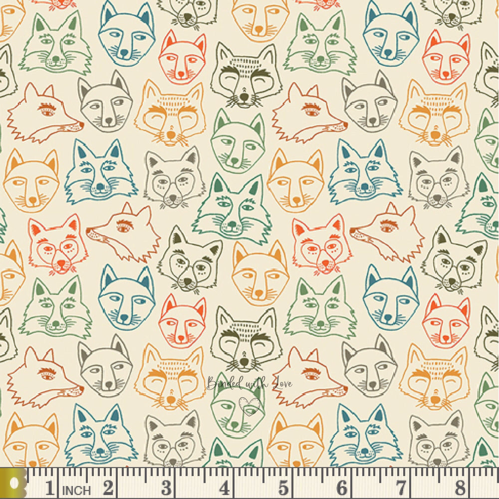 Hello Fox Birch TMB58203 | Timberline by Jessica Swift | Art Gallery Fabrics | Quilting Fabric | Continuous Yardage | Fat Quarter