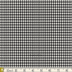 Houndstooth Onyx CHE30105 | Checkered Elements by AGF Studio | Modern Quilting Fabric | Continuous Yardage | End of Bolt | Destash