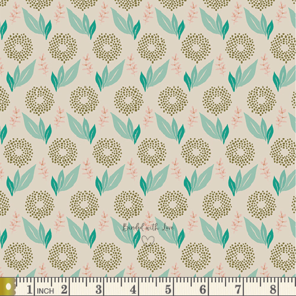 Clayflower Fresh HAV16404 | Haven by Amy Sinibaldi | Art Gallery Fabrics | Continuous Yardage | Quilting Fabric | End of Bolt | Destash
