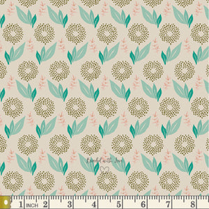 Clayflower Fresh HAV16404 | Haven by Amy Sinibaldi | Art Gallery Fabrics | Continuous Yardage | Quilting Fabric | End of Bolt | Destash