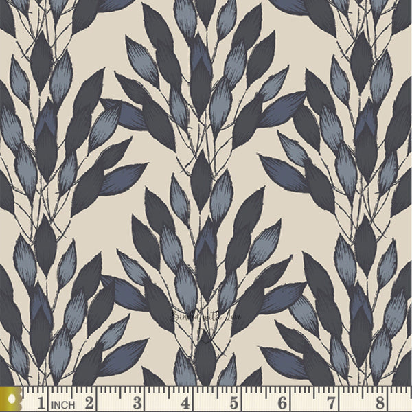 Brushed Leaves Gris HAV26400 | Haven by Amy Sinibaldi | Art Gallery Fabrics | Continuous Yardage | End of Bolt | Destash