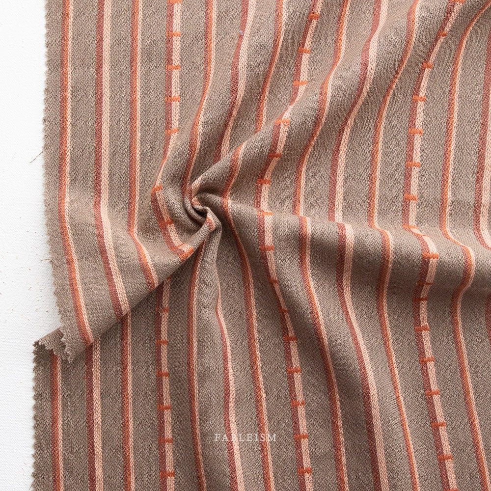 Ladder Stripe in Mushroom MGW-07-MUSHROOM | Monarch Garden by Fableism Supply Co. | Modern Quilt | Continuous Yardage | Fat Quarter