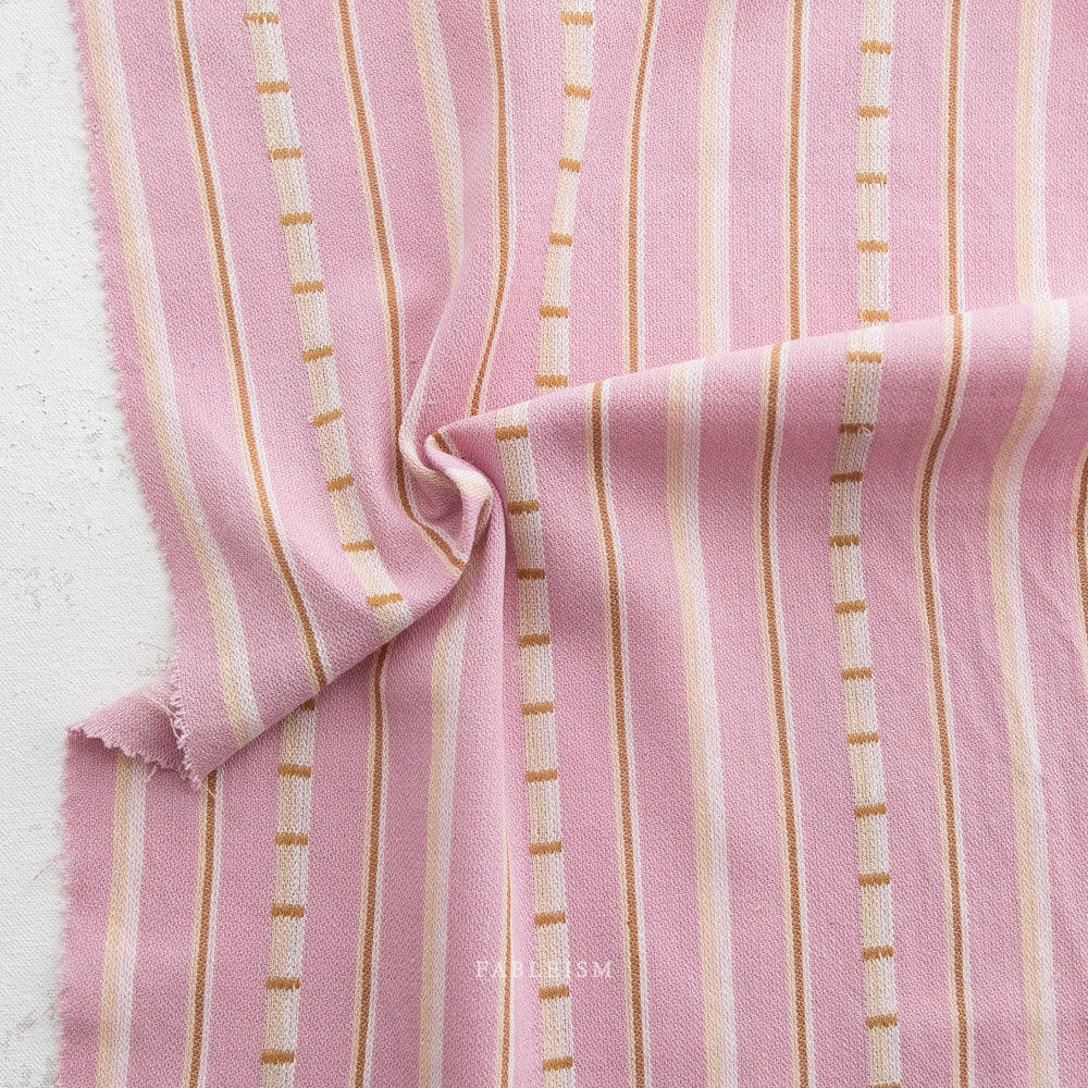 Ladder Stripe in Pink Blossom MGW-07-PINK-BLSM | Monarch Garden by Fableism Supply Co. | Continuous Yardage | Fat Quarter