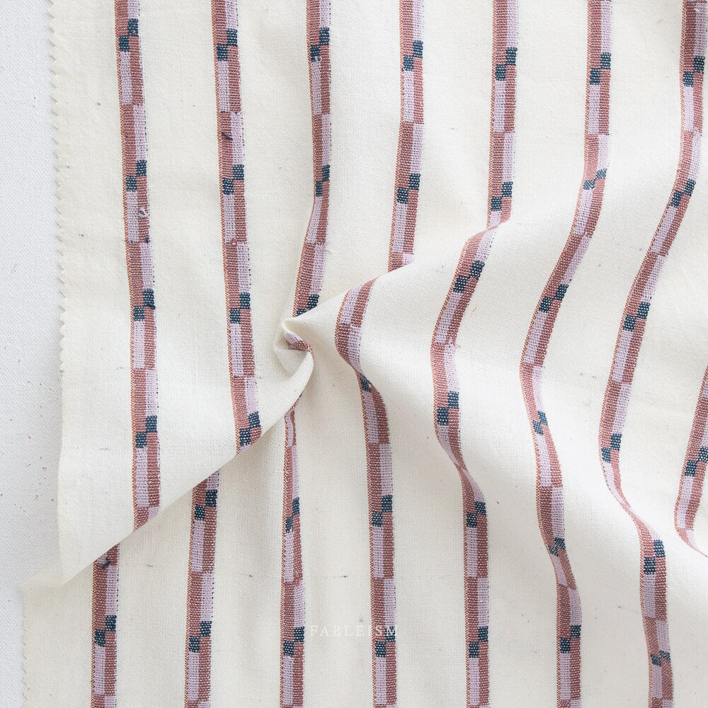Track Stripe in Cream MGW-05-CREAM | Monarch Garden by Fableism Supply Co. | Continuous Yardage | Fat Quarter