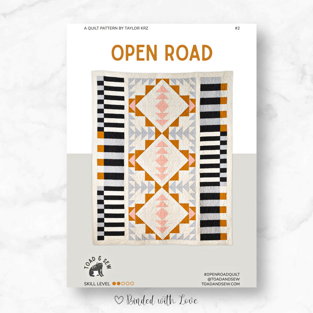 Open Road Quilt by Toad & Sew | Confident Beginner | Paper Quilt Pattern