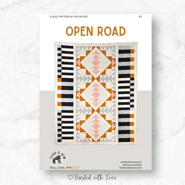 Open Road Quilt by Toad & Sew | Confident Beginner | Paper Quilt Pattern