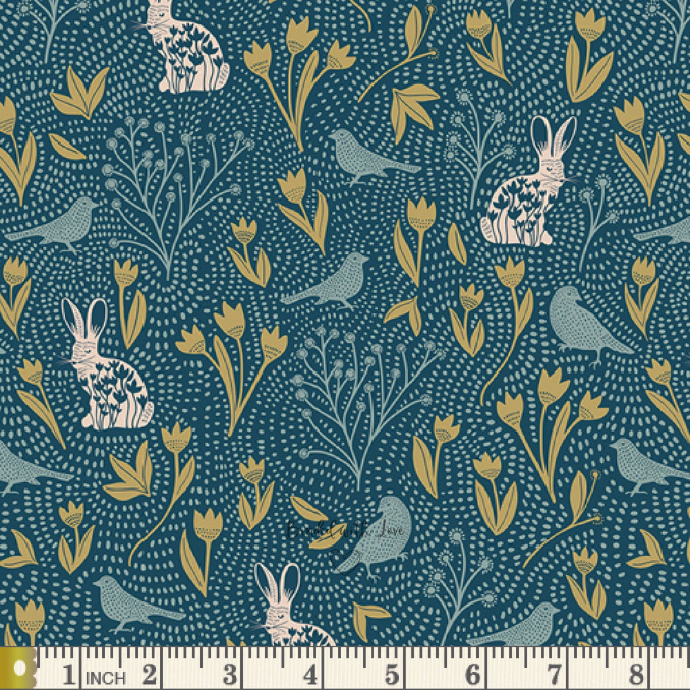 Nesting Season Night SPE68302 | Spring Equinox by Katie O'Shea | Art Gallery Fabrics | Continuous Yardage | Quilting Cotton | Fat Quarter