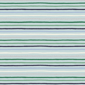 Festive Stripe Mint Metallic RP609-MI3M | Holiday Classics II by Rifle Paper Co | Quilting Cotton | Continuous Yardage | Fat Quarter