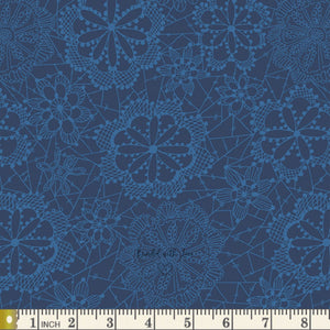 Lace in Bloom Celestial TBL89513 | True Blue by Maureen Cracknell | Art Gallery Fabrics | Quilting Fabric | Continuous Yardage | Fat Quarter