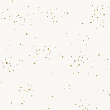 Freckles Cloud White Metallic CS100-CL17M | Cotton + Steel Basics | Continuous Yardage | Fat Quarter | Quilting Cotton