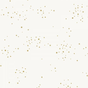 Freckles Cloud White Metallic CS100-CL17M | Cotton + Steel Basics | Continuous Yardage | Fat Quarter | Quilting Cotton