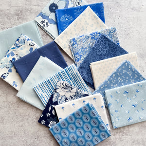 Etched Blooms Cobalt TBL89512 | True Blue by Maureen Cracknell | Art Gallery Fabrics | Yardage | Fat Quarter | End of Bolt | Destash