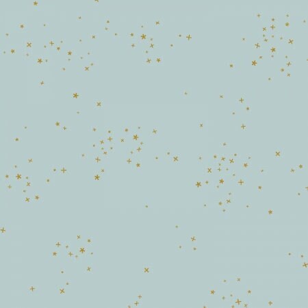 Freckles Ice Blue Metallic CS100-IC19M | Cotton + Steel Basics | Continuous Yardage | Fat Quarter | Quilting Cotton