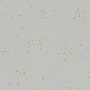 Freckles Rainstorm Metallic CM100-RA20M | Cotton + Steel Basics | Continuous Yardage | Fat Quarter | Quilting Cotton