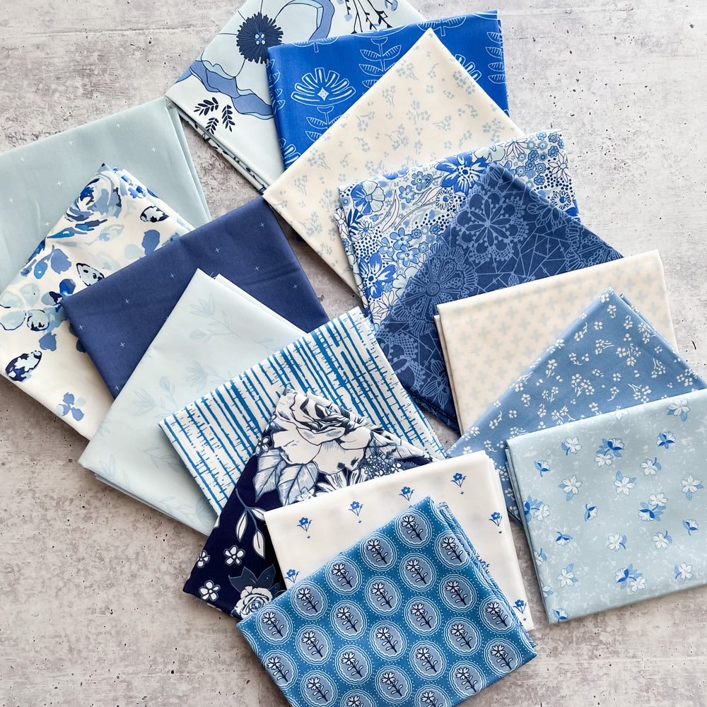 Blurred Lapis TBL89501 | True Blue by Maureen Cracknell | Art Gallery Fabrics | Continuous Yardage | End of Bolt | Destash