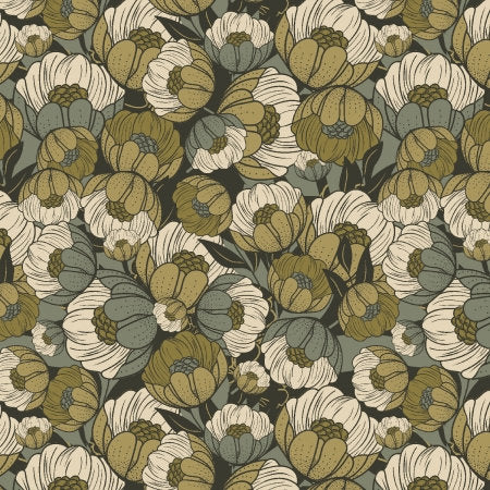 Wild Flora Verde AC401-VE3 | Scout Lake by Ash Cascade | Cotton + Steel | Continuous Yardage | Fat Quarter | Quilting Fabric