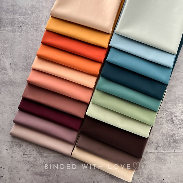Signature Pure Solids Full Collection by Suzy Quilts | 20 Solids | Art Gallery Fabrics | Fat Quarter Bundle | Half Yard Bundle