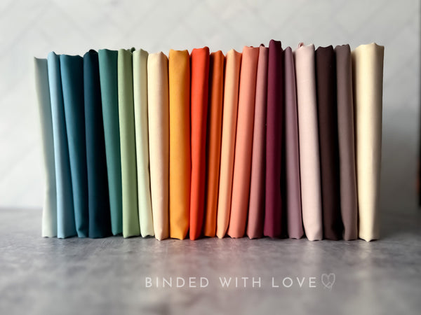 Signature Pure Solids Full Collection by Suzy Quilts | 20 Solids | Art Gallery Fabrics | Fat Quarter Bundle | Half Yard Bundle