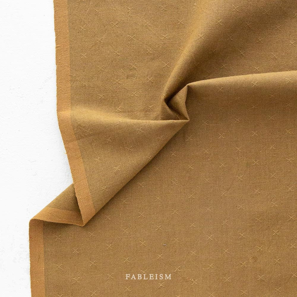 Bronze FSW-05-BRONZE | Sprout Woven by Fableism Supply Co. | Continuous Yardage | Fat Quarter | Cotton Yarn Dyed Wovens