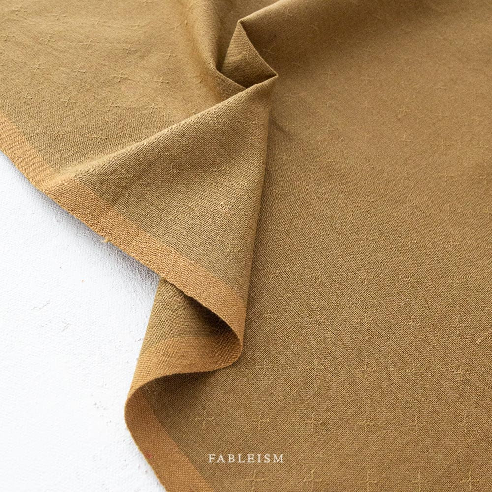 Bronze FSW-05-BRONZE | Sprout Woven by Fableism Supply Co. | Continuous Yardage | Fat Quarter | Cotton Yarn Dyed Wovens