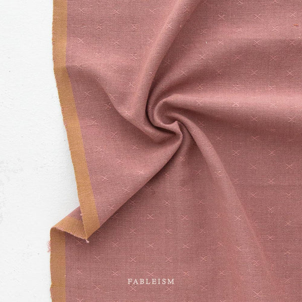 Marsala FSW-12-MARSALA | Sprout Woven by Fableism Supply Co. | Continuous Yardage | Fat Quarter | Cotton Yarn Dyed Wovens