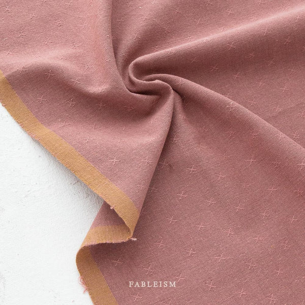Marsala FSW-12-MARSALA | Sprout Woven by Fableism Supply Co. | Continuous Yardage | Fat Quarter | Cotton Yarn Dyed Wovens