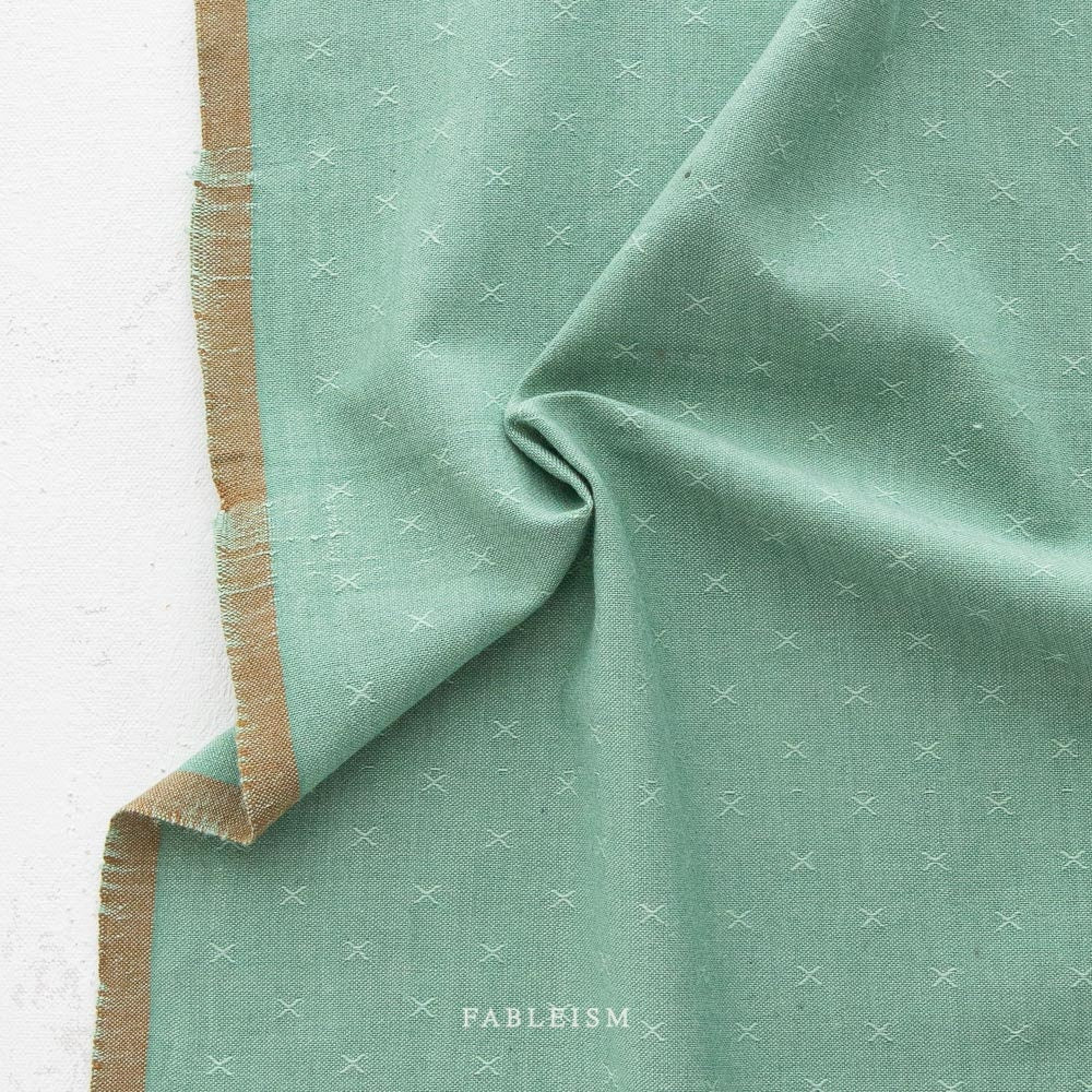 Malachite FSW-18-MALACHITE | Sprout Woven by Fableism Supply Co. | Continuous Yardage | Fat Quarter | Cotton Yarn Dyed Wovens