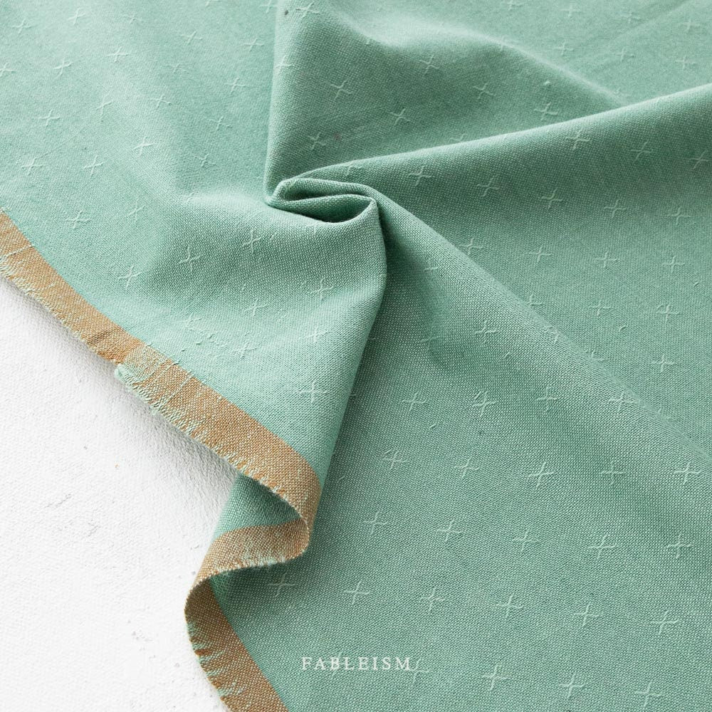 Malachite FSW-18-MALACHITE | Sprout Woven by Fableism Supply Co. | Continuous Yardage | Fat Quarter | Cotton Yarn Dyed Wovens