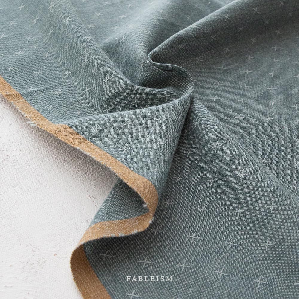 Storm FSW-21-STORM | Sprout Woven by Fableism Supply Co. | Continuous Yardage | Fat Quarter | Cotton Yarn Dyed Wovens