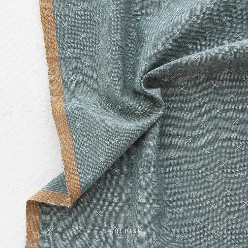 Storm FSW-21-STORM | Sprout Woven by Fableism Supply Co. | Continuous Yardage | Fat Quarter | Cotton Yarn Dyed Wovens