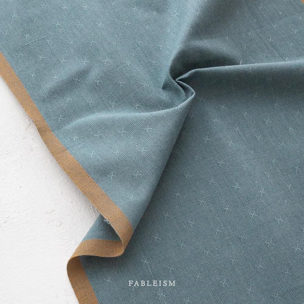 Ocean FSW-22-OCEAN | Sprout Woven by Fableism Supply Co. | Continuous Yardage | Fat Quarter | Cotton Yarn Dyed Wovens