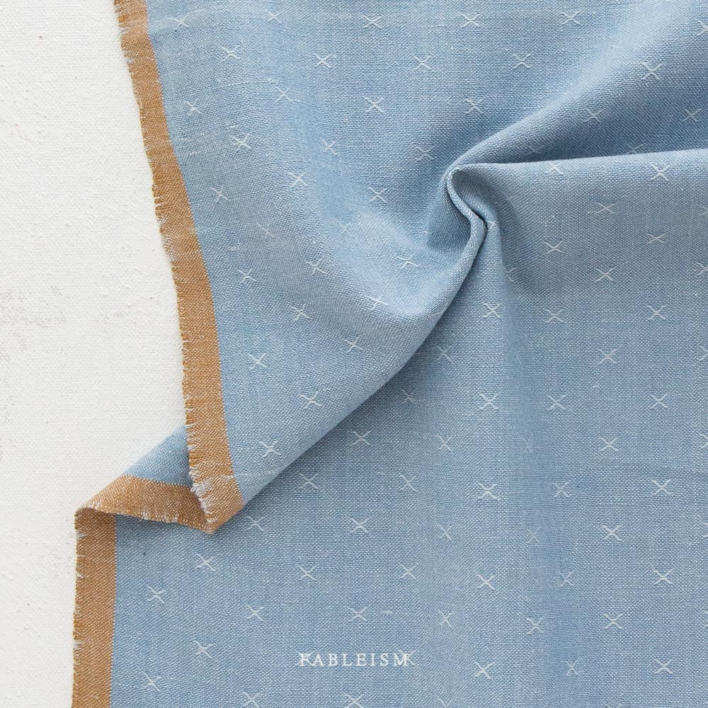 Porcelain FSW-25-PORCELAIN | Sprout Woven by Fableism Supply Co. | Continuous Yardage | Fat Quarter | Cotton Yarn Dyed Wovens