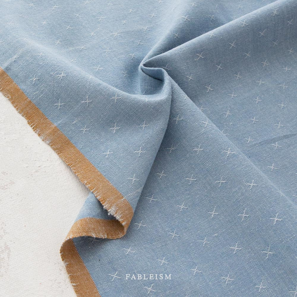 Porcelain FSW-25-PORCELAIN | Sprout Woven by Fableism Supply Co. | Continuous Yardage | Fat Quarter | Cotton Yarn Dyed Wovens