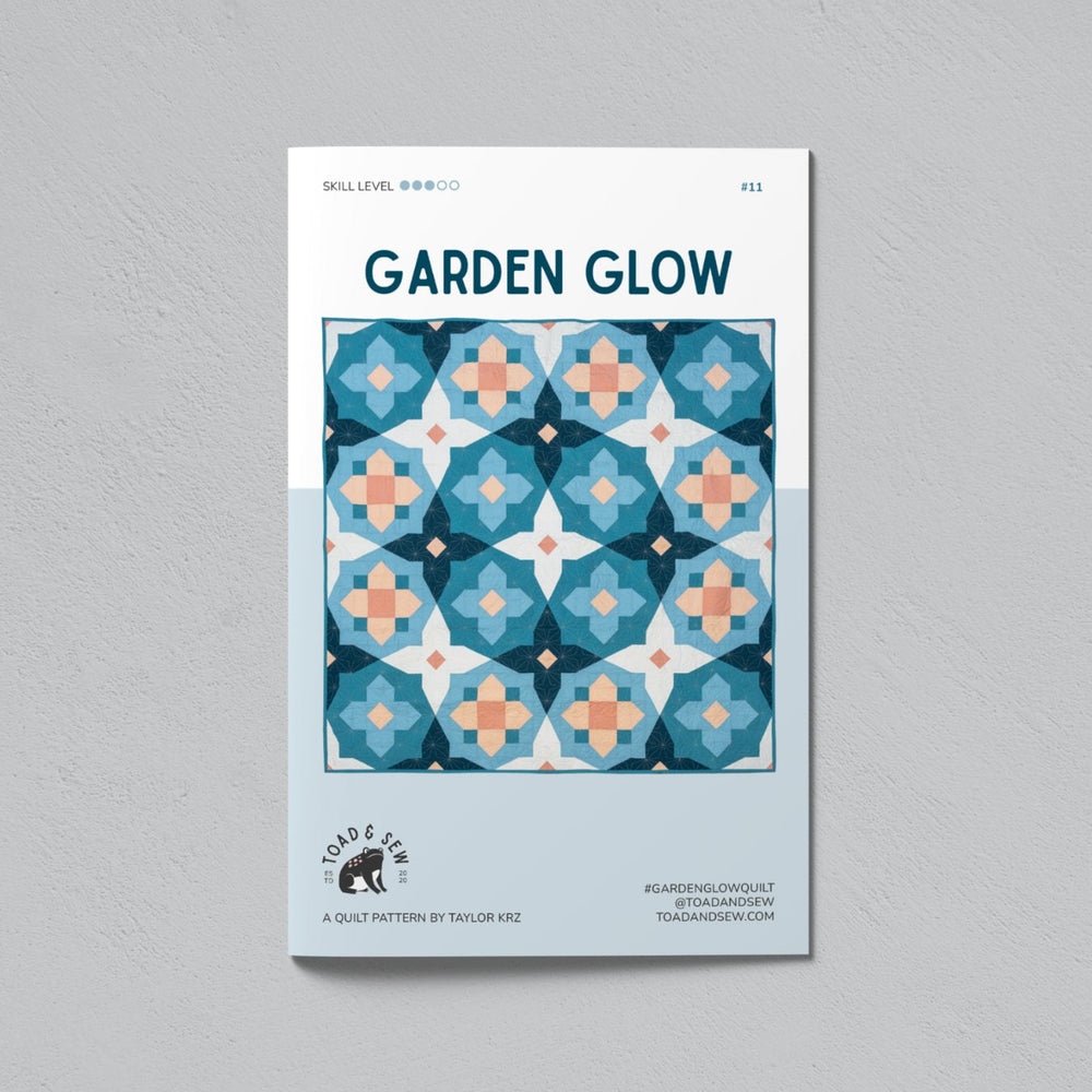 Garden Glow Quilt by Toad & Sew | Paper Quilt Pattern | Intermediate Skill Level Quilt Pattern | Modern Quilt Pattern