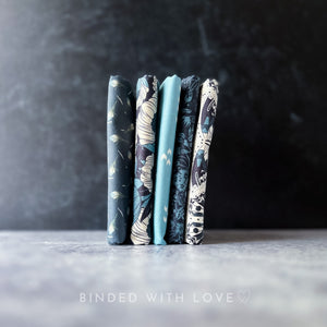 Scout Lake by Ash Cascade | 5 Prints in Blue Colorway | Cotton + Steel | Fat Quarter Bundle | Half Yard Quilting Bundle