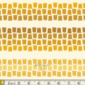 Thimble Lane Gold SEW24912 | #Sew Obsessed by AGF Studio | Art Gallery Fabrics | Quilting Fabric | Continuous Yardage | Fat Quarter
