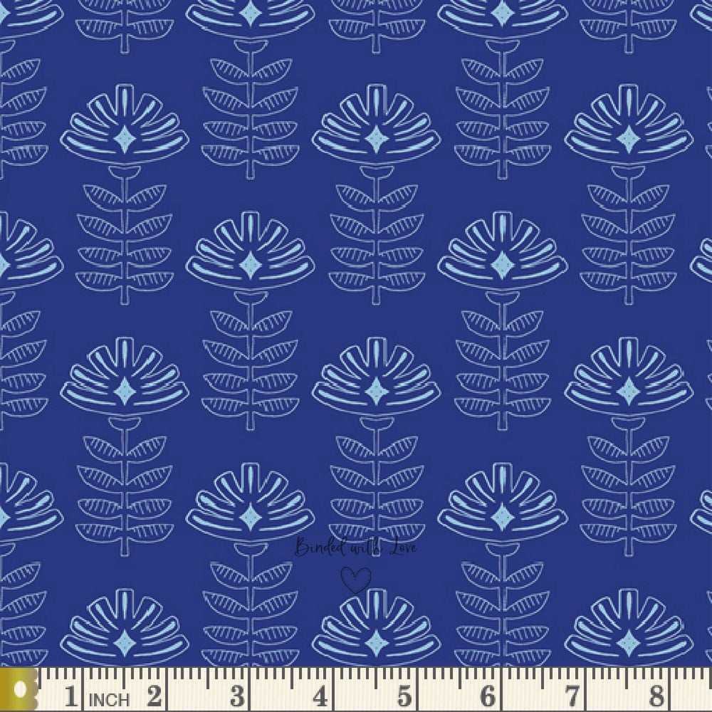 Etched Blooms Cobalt TBL89512 | True Blue by Maureen Cracknell | Art Gallery Fabrics | Yardage | Fat Quarter | End of Bolt | Destash