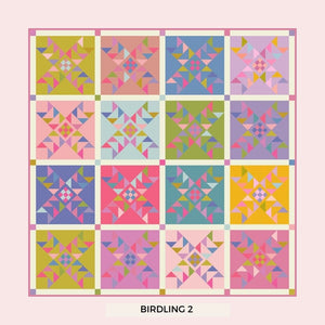 Birdling Quilt Pattern by Prairie Quilt Co. | Paper Pattern | Confident Beginner Quilt Pattern | Modern Quilt Pattern