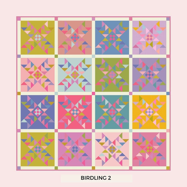 Birdling Quilt Pattern by Prairie Quilt Co. | Paper Pattern | Confident Beginner Quilt Pattern | Modern Quilt Pattern