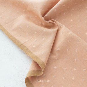 Pink Sand FSW-07-PINK-SAND | Sprout Woven by Fableism Supply Co. | Continuous Yardage | Fat Quarter | Cotton Yarn Dyed Wovens