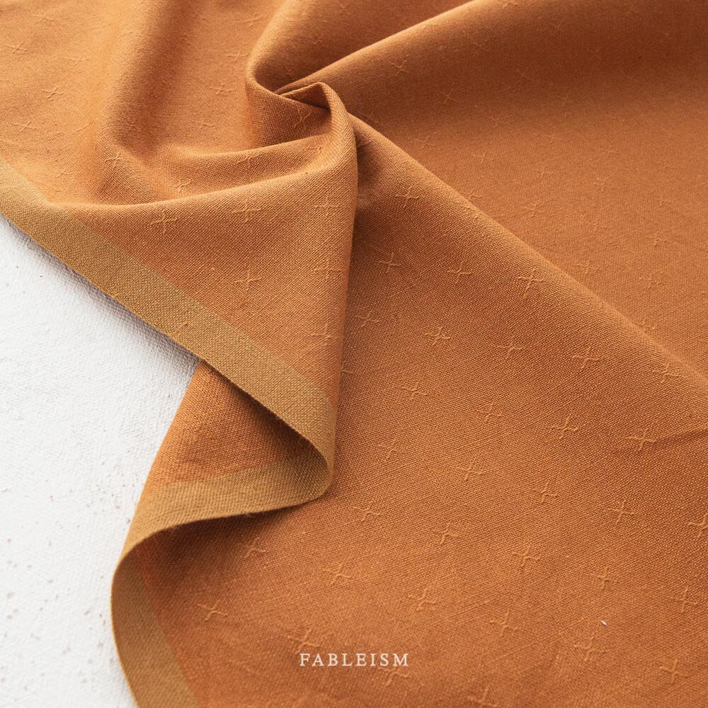 Cider FSW-09-CIDER | Sprout Woven by Fableism Supply Co. | Continuous Yardage | Fat Quarter | Cotton Yarn Dyed Wovens