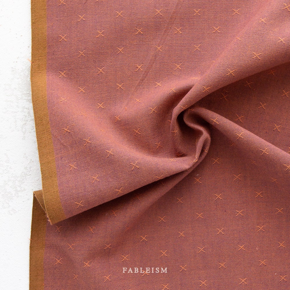 Spicy FSW-105-SPICY | Sprout Woven by Fableism Supply Co. | Continuous Yardage | Fat Quarter | Cotton Yarn Dyed Wovens