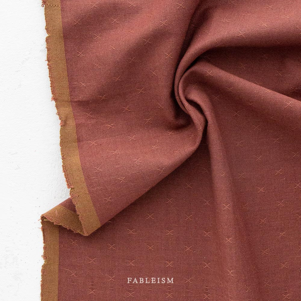 Black Cherry FSW-11-BLACK-CHERRY | Sprout Woven by Fableism Supply Co. | Continuous Yardage | Fat Quarter | Cotton Yarn Dyed Wovens