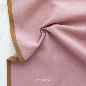 Pansy Pink FSW-125-PANSY-PINK | Sprout Woven by Fableism Supply Co. | Continuous Yardage | Fat Quarter | Cotton Yarn Dyed Wovens